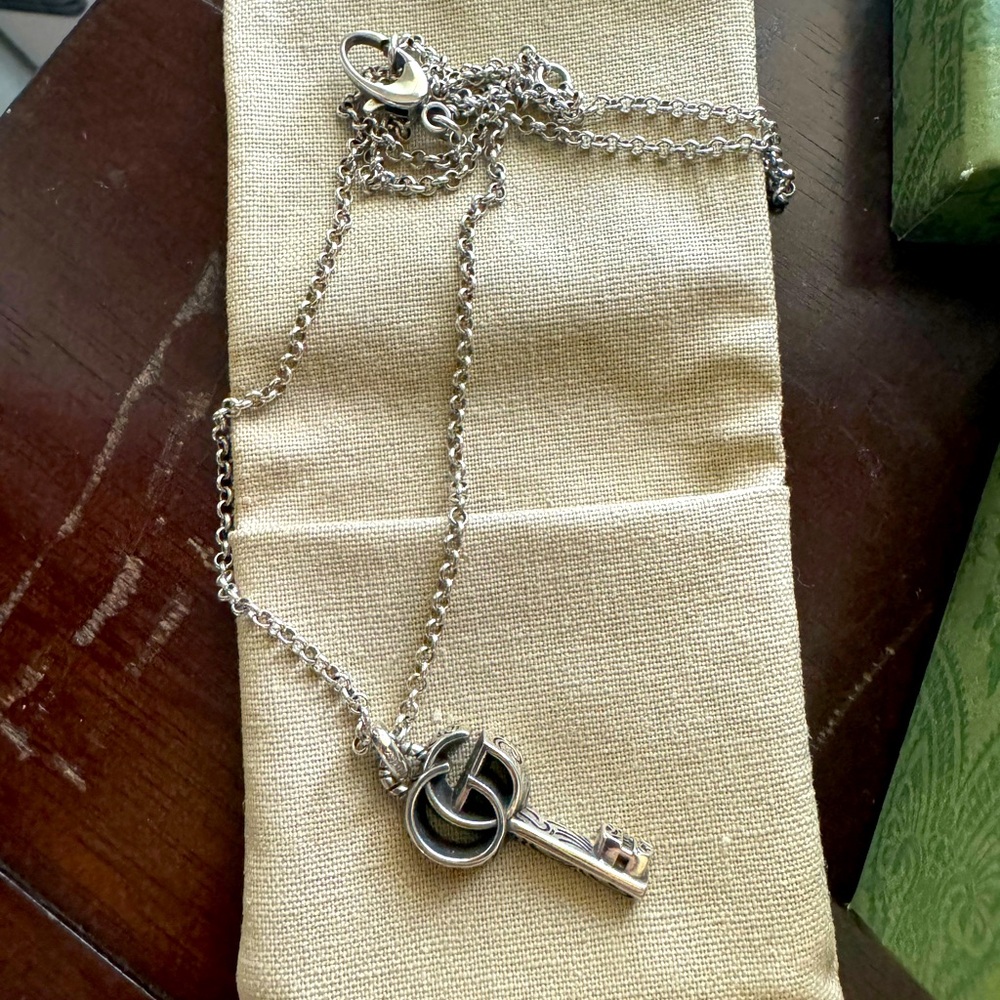 Gucci G Key Necklace w/ Box and Bag!
